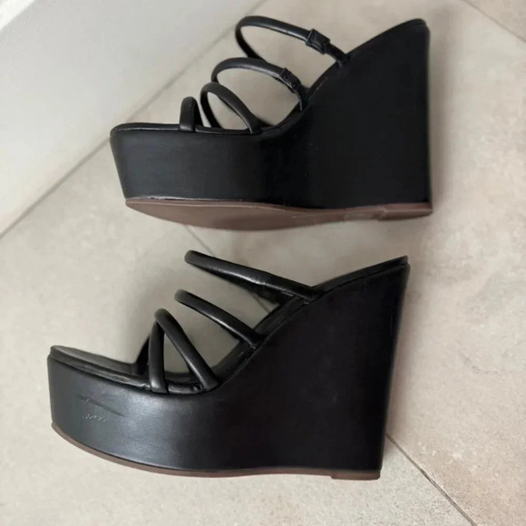 Schultz Carl Strappy platform wedge sandal black size 9.5 - Picture 9 of 12